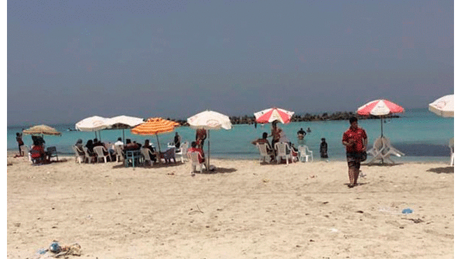 Playa de Al-Nakheel, en Alejandría. Registró varios casos de personas ahogadas en el pasado. Foto: Egypt Today.