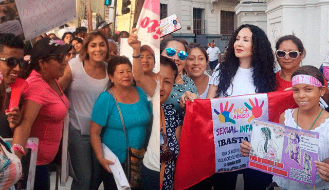 Jimena Renace: Evelyn Vela y Janet Barboza alzaron su voz de protesta en marcha