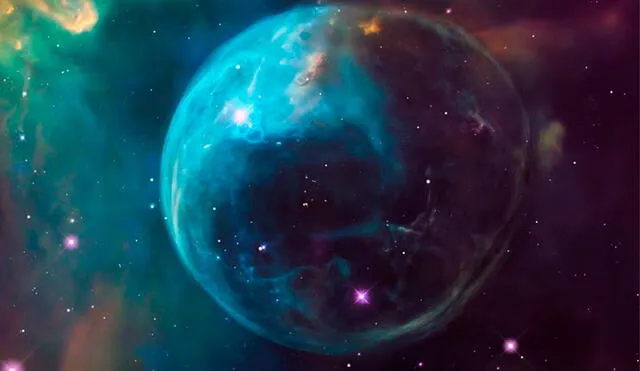 Un físico teórico propone que nuestra galaxia y las galaxias cercanas están dentro de una gigantesca burbuja. Imagen: Nebulosa de la Burbuja captada por la NASA.