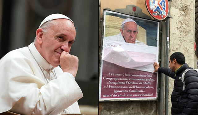 Desconcierto en Roma por afiches anónimos que critican al Papa Francisco