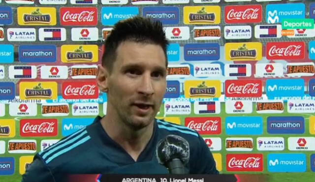 Lionel Messi fue elegido como el mejor jugador de Argentina. Foto: captura Movistar Deportes