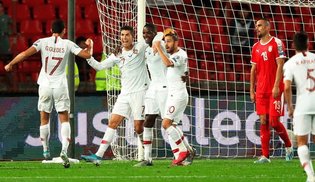 Portugal derrotó a Serbia por la jornada 5 del Grupo B de las Eliminatorias rumbo a la Eurocopa 2020. | Foto: EFE