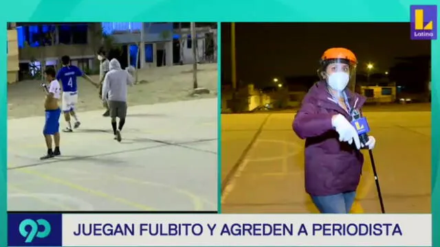 Periodista fue agredida cuando cumplía su labor. El hecho no pasó a mayores. (Foto: Captura de video / Latina Noticias)