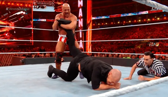 Wrestlemania 35: Kurt Angle pierde ante Baron Corbin y se retira de las luchas [VIDEO]