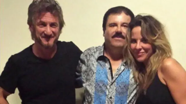 El 'Chapo' Guzmán al lado de Kate del Castillo y Sean Penn