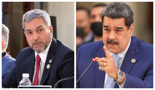 Mario Abdo Benitez y Nicolás Maduro