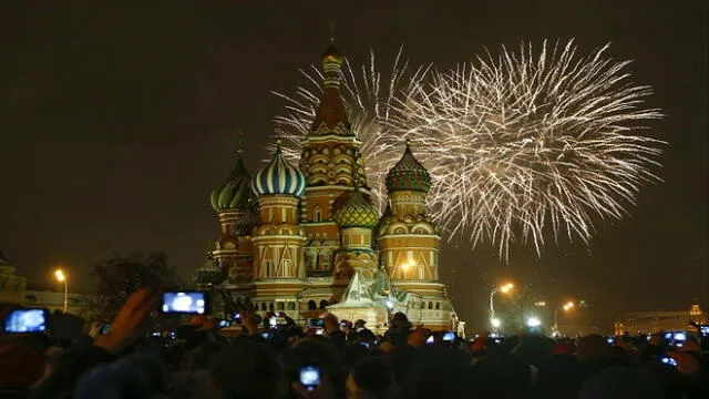 Año Nuevo: Así celebró Rusia la llegada del 2018 [VIDEO]