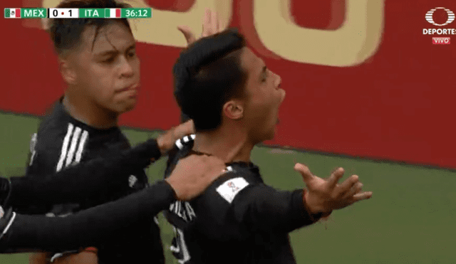 México vs. Italia: Roberto de la Rosa anotó de cabeza y firmó el 1-1 [VIDEO]