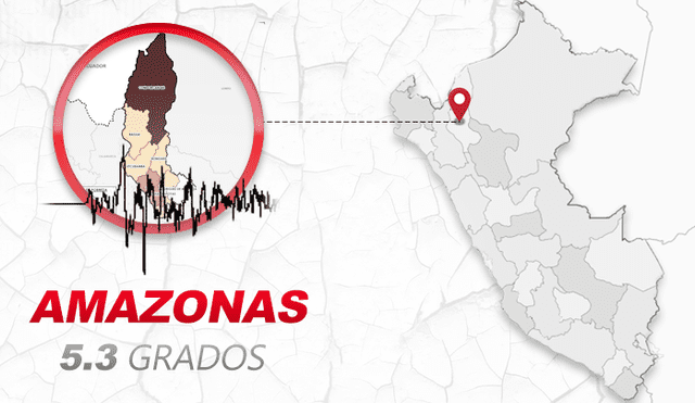 Sismo de magnitud 5.3 se registró en Amazonas.