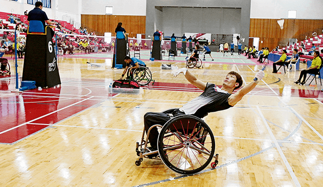 Presente. Durante el torneo Perú Parabadminton Internacional.