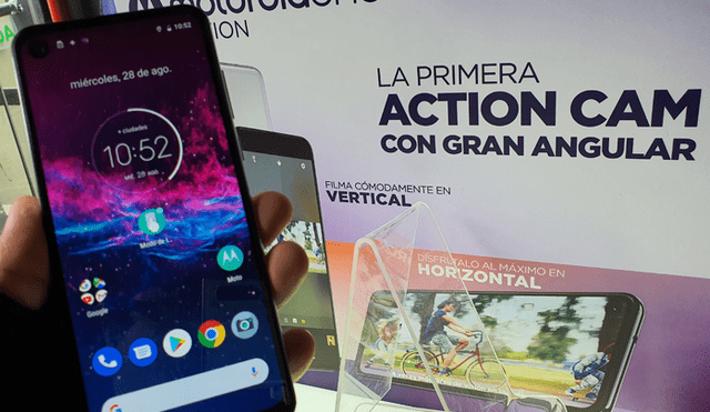 Desliza para conocer a fondo el Motorola One Action. Foto: Juan José López Cuya.