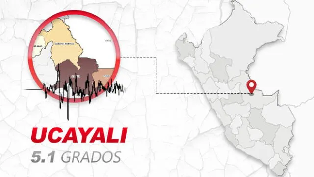 Sismo de magnitud 5.1 se registró esta noche en Ucayali. Foto: Composición GLR