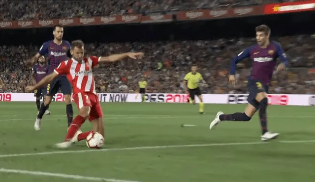 Barcelona vs Girona: Stuani anticipó a Piqué para marcar el 1-1 [VIDEO]