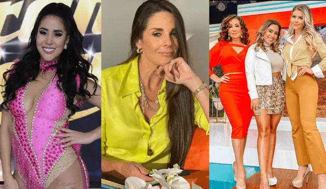 Rebeca Escribens quiere que Melissa y las figuras de "América hoy" fumen la pipa de la paz. Foto: Instagram/Melissa Paredes/Rebeca Escribens/Janet Barboza