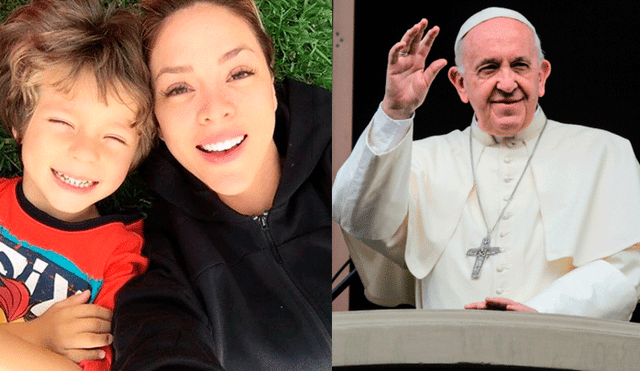 Twitter: Sheyla Rojas y su emotivo video del papa Francisco con la foto de su hijo [VIDEO]
