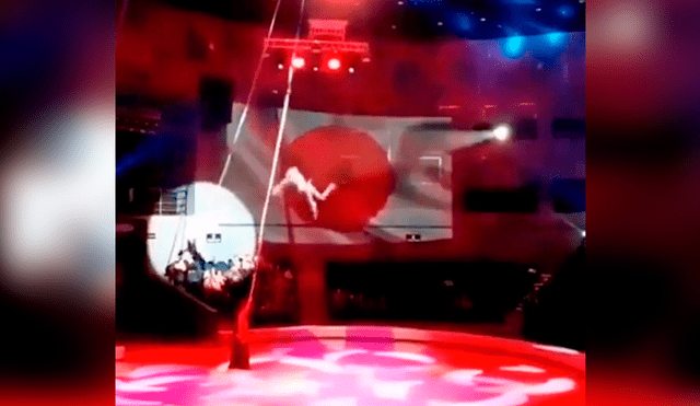 Tragedia en circo: Acróbata cae desde seis metros de altura tras intentar peligrosa maniobra [VIDEO]