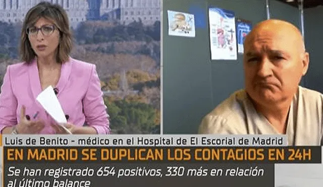 El doctor Luis de Benito negó que la situación sea tan grave y que no existía saturación en los hospitales. Foto: captura