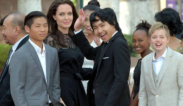 Angelina lleva a sus hijos a Camboya para el estreno de su película sobre el genocidio 