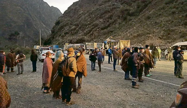 Aquia. Por quinto día, bloquean ruta hacia Antamina. Foto: difusión