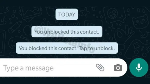 Aparecerá el mensajes "este contacto ha sido bloqueado".
