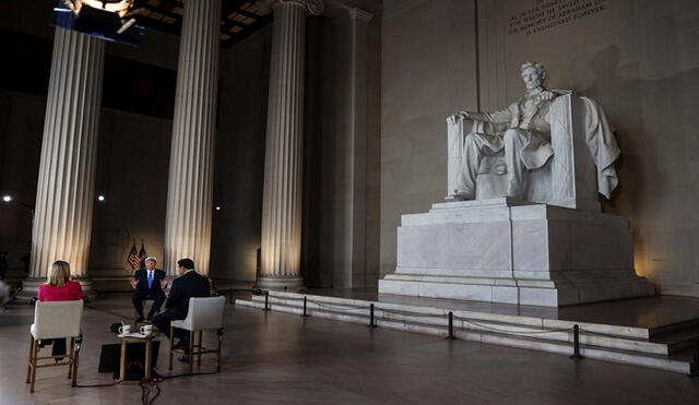 En el famoso monumento a Lincoln se dio la entrevista. Foto: EFE