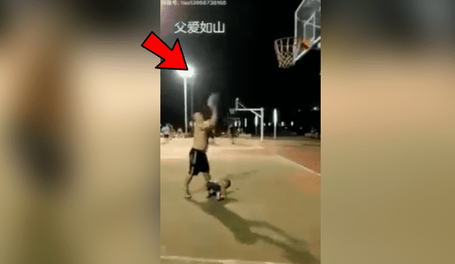 Facebook viral: padre juega básquet con su bebé y hace lo impensado para mantener su ilusión