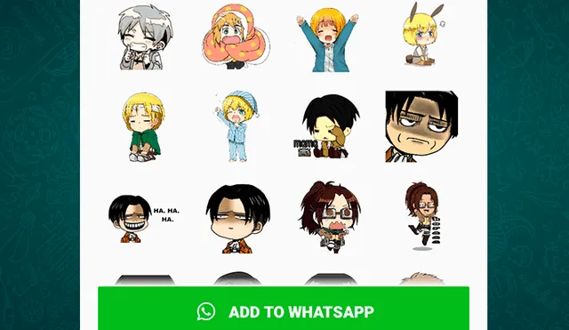 WhatsApp Trucos: Así podrás tener los stickers de ‘Shingeki no Kyojin’ que ya están disponibles en la app [FOTOS]