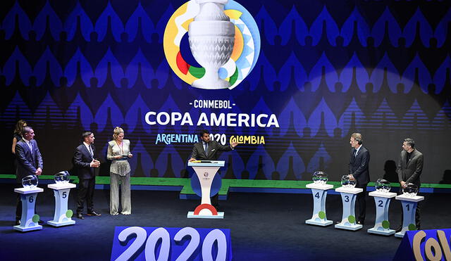 El sorteo de la Copa América 2020 se realizó en Colombia. Foto: AFP