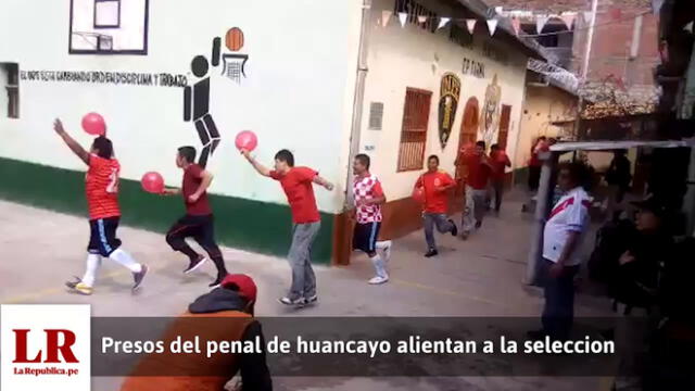 Junín: internos de penales alientan a la selección peruana [VIDEO]