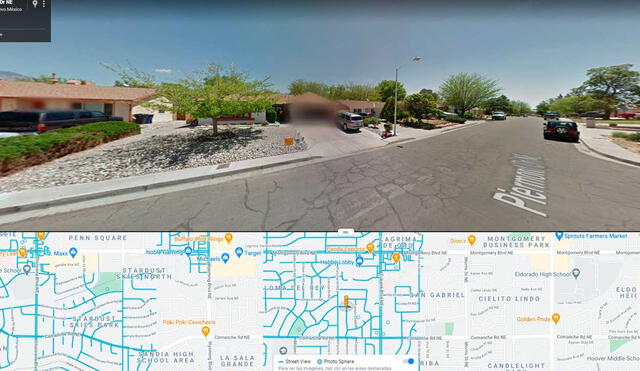 Desliza las imágenes para cómo luce actualmente la casa donde se filmó la famosa serie Breaking Bad. Foto: Captura de Google Maps.