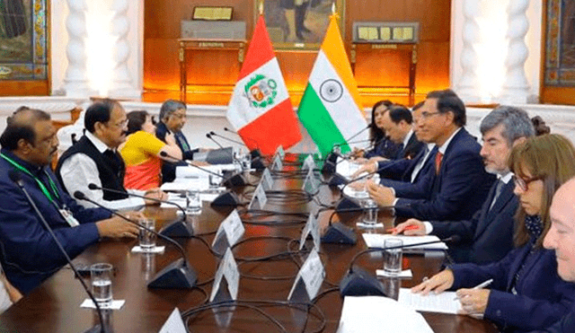 Martín Vizcarra se reúne con Venkaiah Naidu, vicepresidente de la India