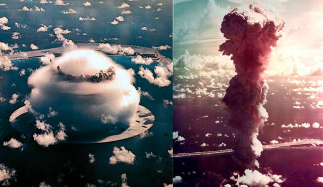 La Operación Crossroadas se llevó a cabo en 1946 en el mar del Atolón de Bikini, en el Océano Pacífico central. Se detonaron unas 22 bombas atómicas hasta 1958.