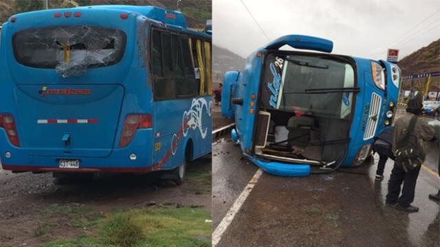 Bus se despista y deja 14 heridos en carretera de Cusco