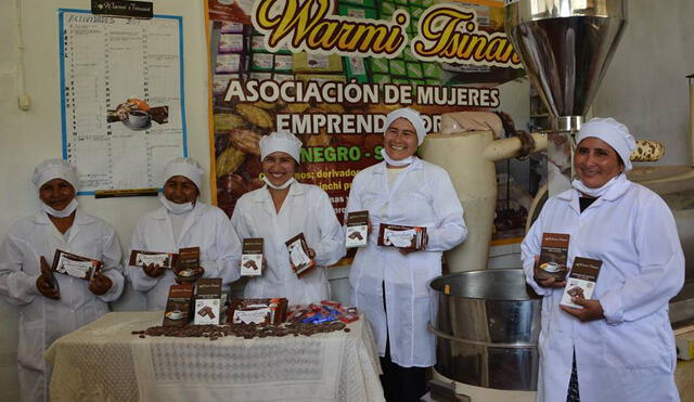 Satipo: "las mujeres del chocolate" con miras al crecimiento con barras del cacao