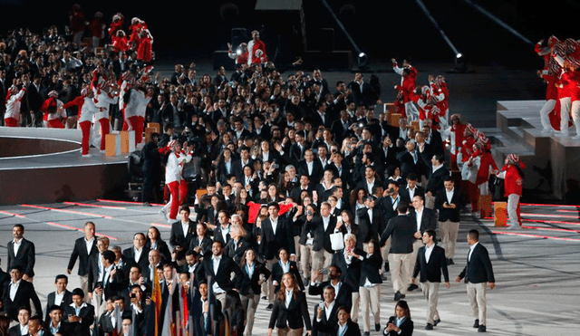 Delegación peruana en la ceremonia inaugural de los Juegos Panamericanos Lima 2019. | Foto: GLR