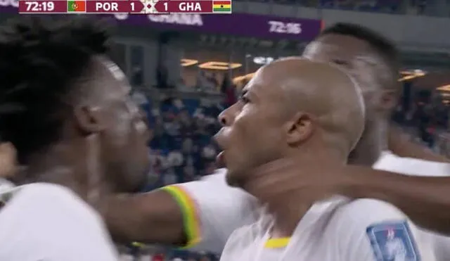 Ayew no dejó celebrar a los portugues con su empate transitorio. Foto: captura/DirecTV Sports