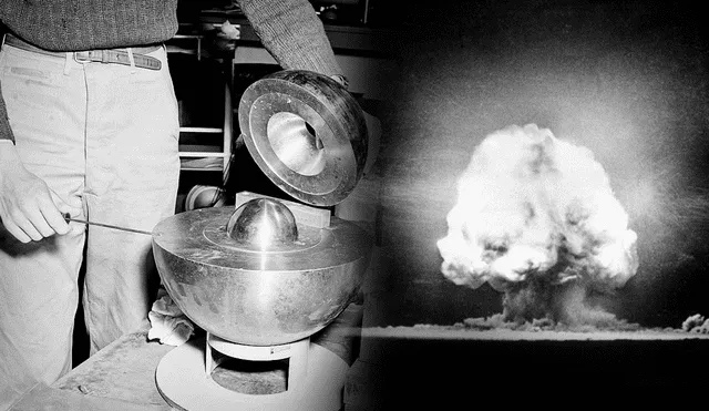 Estados Unidos tenía preparado una tercera bomba atómica (derecha) en caso Japón no claudicara de apoyar a Alemania en la Segunda Guerra Mundial Foto: composición Jazmín Ceras / La República / Los Alamos National Laboratory