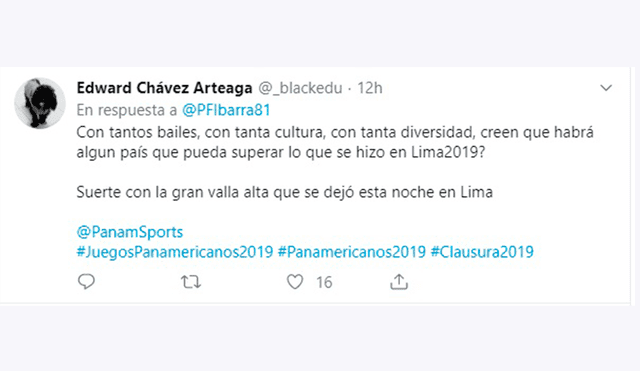 Juegos Panamericanos: chileno criticó presentación de su país en la ceremonia de clausura de Lima 2019.