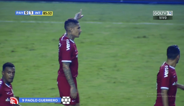 Paolo Guerrero anotó en el triunfo del Inter ante Paysandu por la Copa de Brasil [VIDEO]