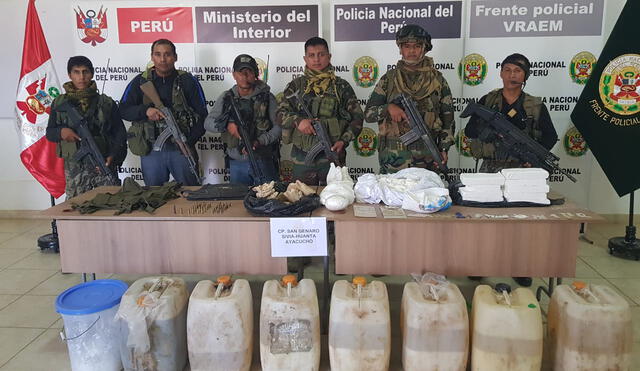 Vraem: PNP incauta más de 190 kilos de cocaína e insumos de elaboración