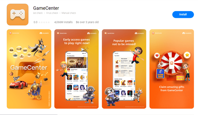 Huawei GameCenter está disponible en AppGallery. | Foto: Huawei