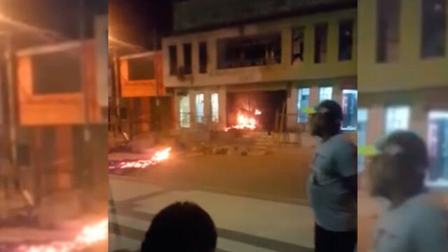 Lambayeque: pobladores quemaron municipio de Olmos [VIDEO]