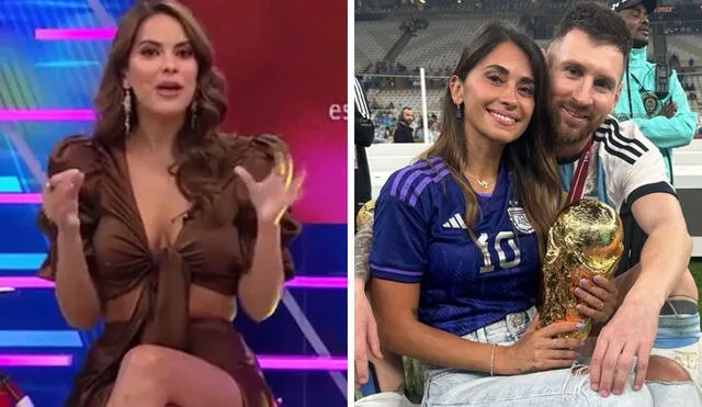 Valeria Piazza saludó el detalle de Lionel Messi con su esposa e hijos. Foto: captura América TV/Instagram Antonela Roccuzzo