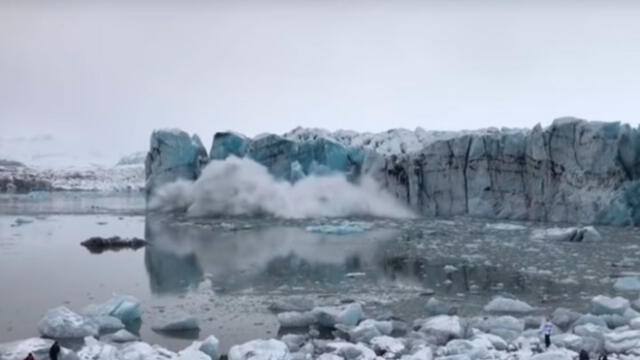 Cambio climático causa caída de glaciar en Islandia que puso en peligro a turistas [VIDEO]