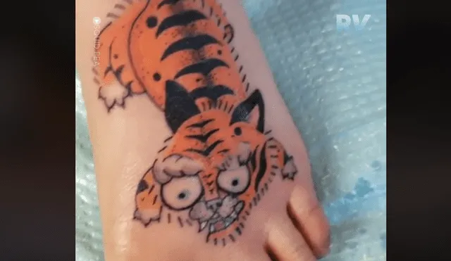 Joven se tatúa la imagen de tigre enfurecido y resultado lo deja en shock.