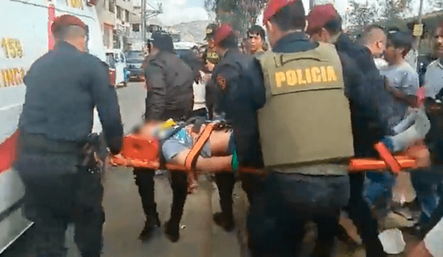 Bomberos de Los Baños del Inca condujeron al joven hasta el Hospital Regional de Cajamarca.