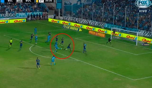 Boca Juniors vs Belgrano: Lértora le 'rompió el arco' al portero y marcó el 1-1 [VIDEO]