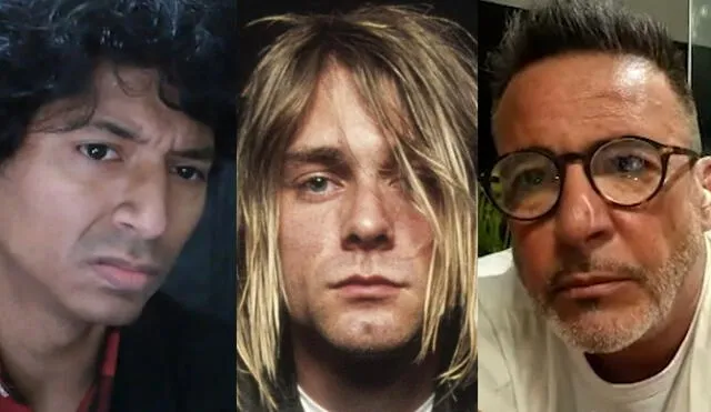 Grillo comparó a Carlos Carlín con Kurt Cobain. Foto: composición LR/NN Entrevistas/YouTube/archivo