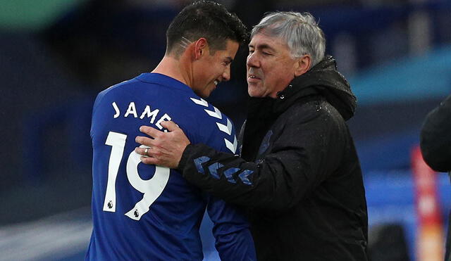 Con Ancelotti como técnico, James ha tenido regularidad en todos los equipos en los que ha jugado. Foto: AFP