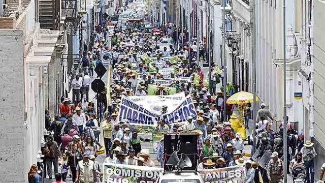 Agricultores de Arequipa a las calles